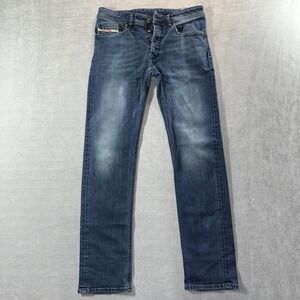 Diesel Waykee Jeans Men 29x32 Straight Leg Stretch 0814W Opium Fades Button Fly
